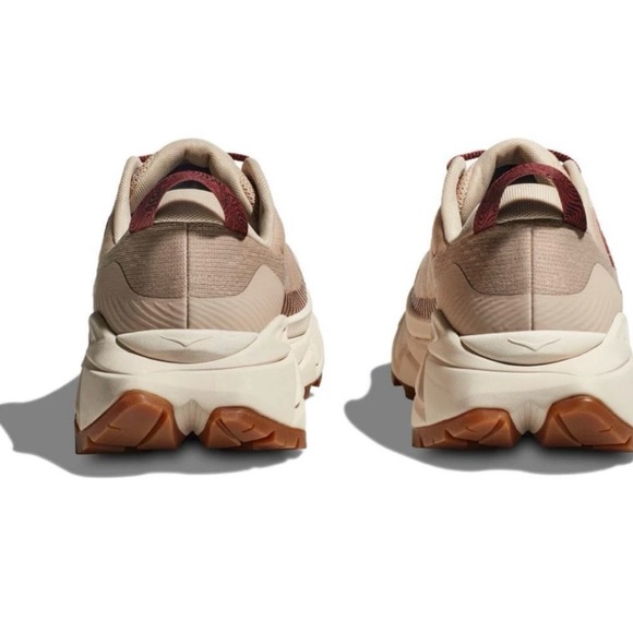 Hoka One One skyline X Men's Athletic Shoes in Beige and Maroon - Picture 5 of 6